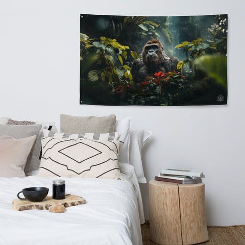 Gorilla Spirit Animal Flag Wall Art