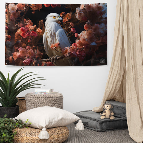 Hawk Spirit Animal Flag Wall Art
