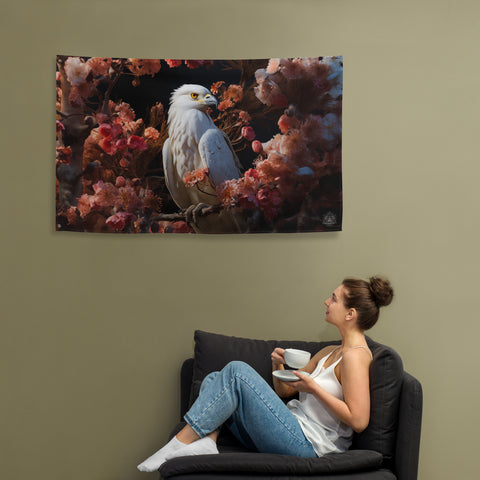 Hawk Spirit Animal Flag Wall Art