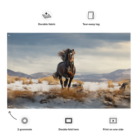 Horse Spirit Animal Flag Wall Art