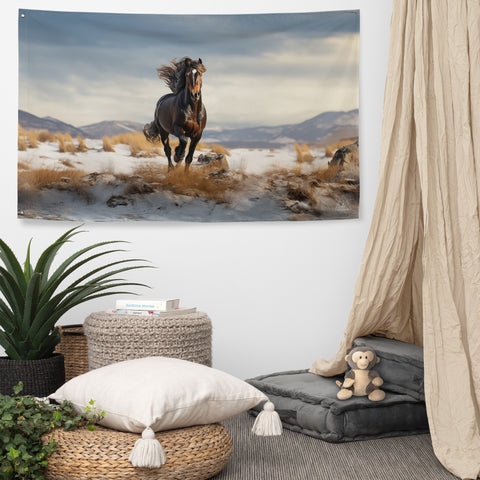 Horse Spirit Animal Flag Wall Art
