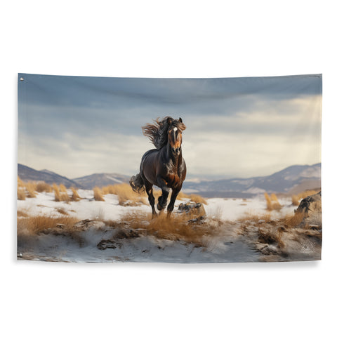 Horse Spirit Animal Flag Wall Art