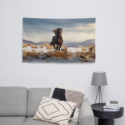 Horse Spirit Animal Flag Wall Art