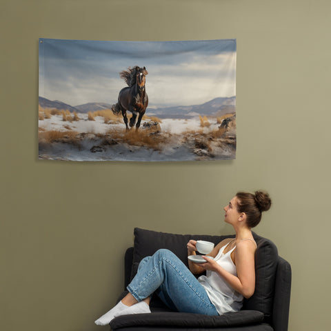 Horse Spirit Animal Flag Wall Art