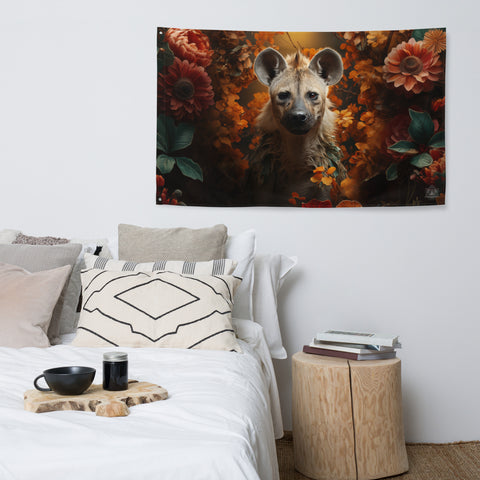 Hyena Spirit Animal Flag Wall Art