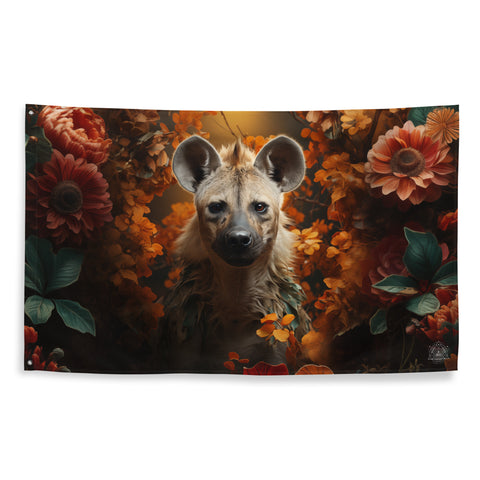 Hyena Spirit Animal Flag Wall Art