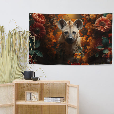 Hyena Spirit Animal Flag Wall Art