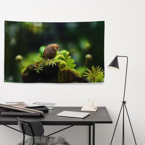 Kiwi Bird Spirit Animal Flag Wall Art