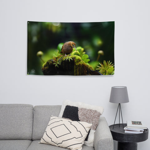 Kiwi Bird Spirit Animal Flag Wall Art