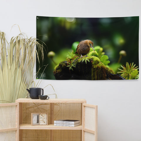 Kiwi Bird Spirit Animal Flag Wall Art