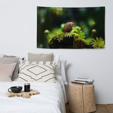 Kiwi Bird Spirit Animal Flag Wall Art