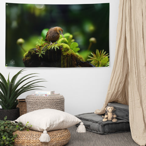 Kiwi Bird Spirit Animal Flag Wall Art