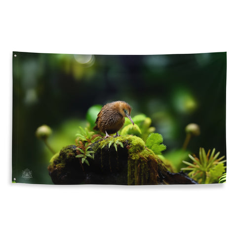 Kiwi Bird Spirit Animal Flag Wall Art
