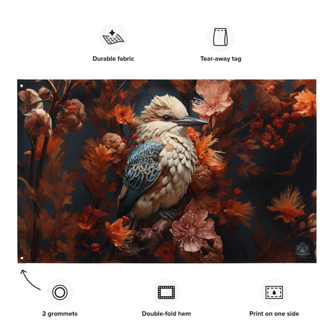 Kookaburra Spirit Animal Flag Wall Art