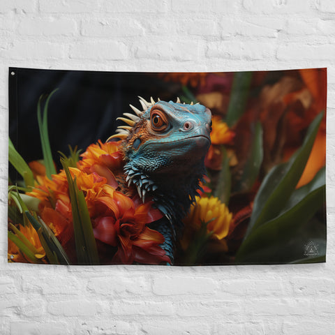 Lizard Spirit Animal Flag Wall Art