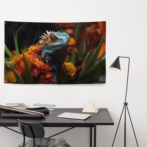 Lizard Spirit Animal Flag Wall Art