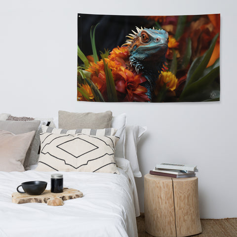 Lizard Spirit Animal Flag Wall Art