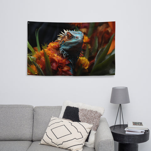Lizard Spirit Animal Flag Wall Art