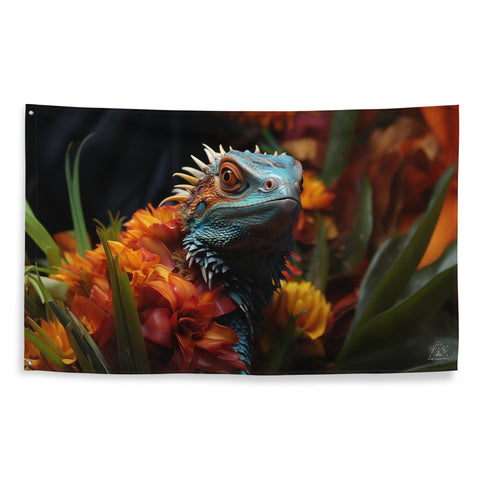 Lizard Spirit Animal Flag Wall Art