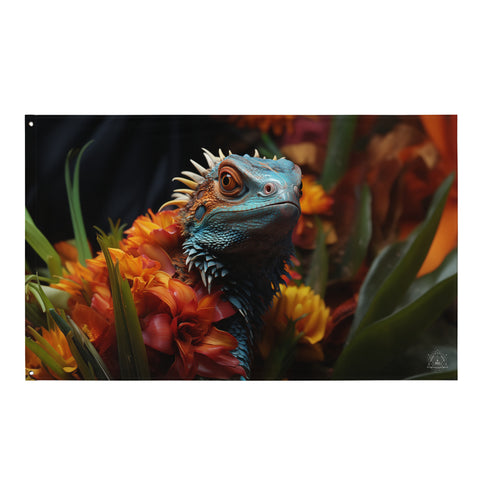 Lizard Spirit Animal Flag Wall Art