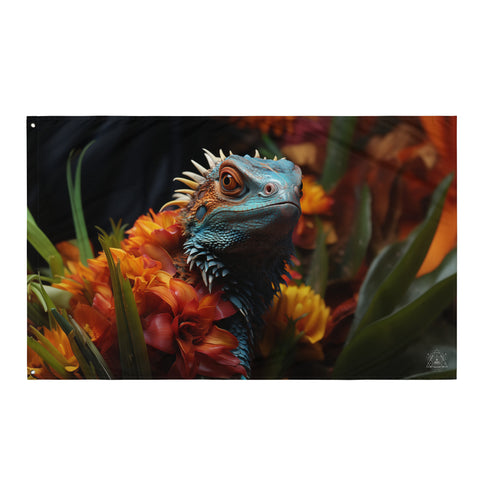 Lizard Spirit Animal Flag Wall Art