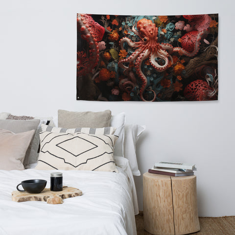 Octopus Spirit Animal Flag Wall Art