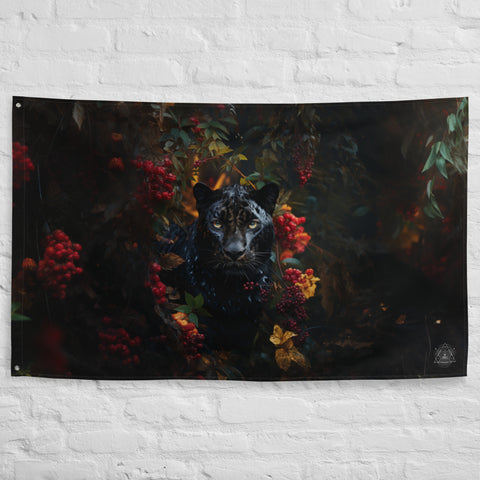 Panther Spirit Animal Flag Wall Art