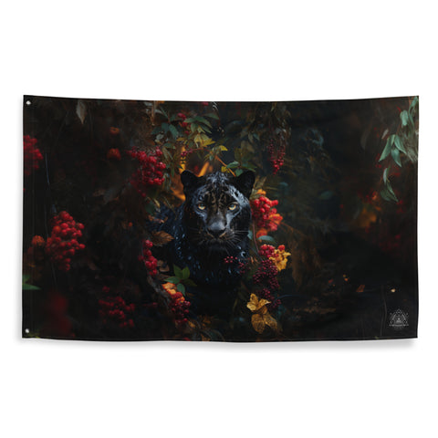 Panther Spirit Animal Flag Wall Art