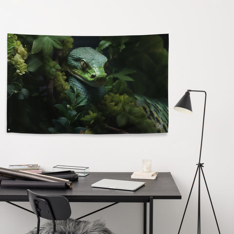 Snake Spirit Animal Flag Wall Art