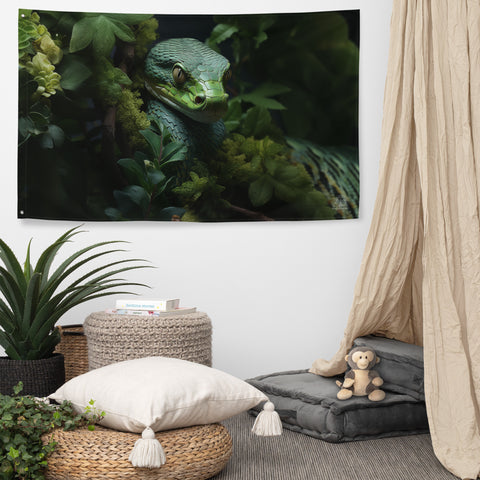 Snake Spirit Animal Flag Wall Art