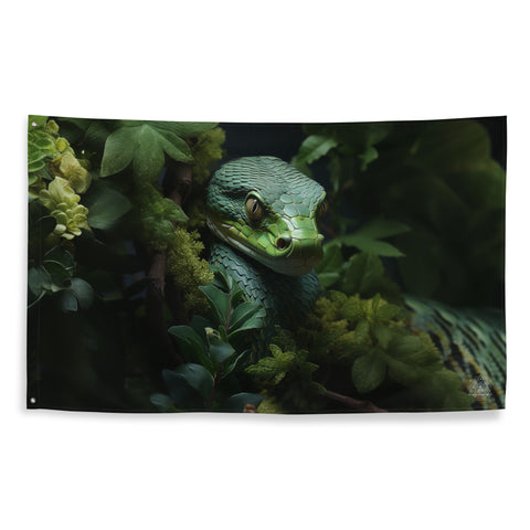 Snake Spirit Animal Flag Wall Art