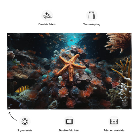 Starfish Spirit Animal Flag Wall Art