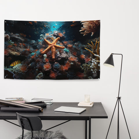 Starfish Spirit Animal Flag Wall Art