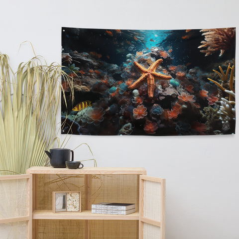 Starfish Spirit Animal Flag Wall Art