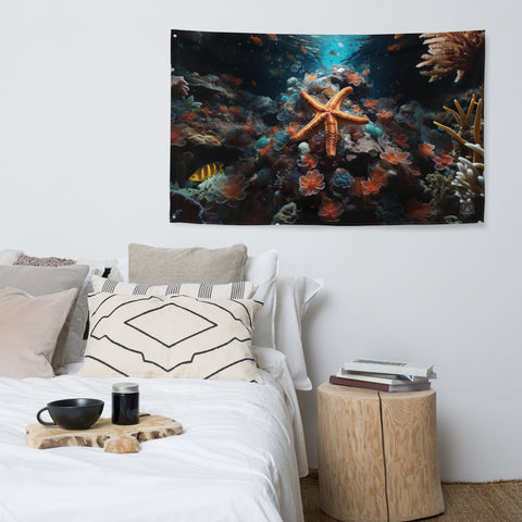 Starfish Spirit Animal Flag Wall Art