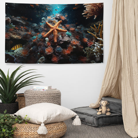 Starfish Spirit Animal Flag Wall Art