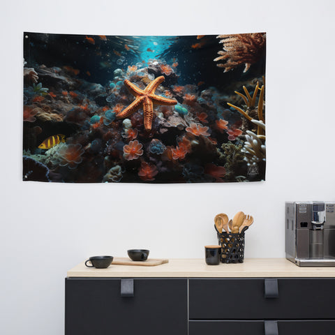 Starfish Spirit Animal Flag Wall Art