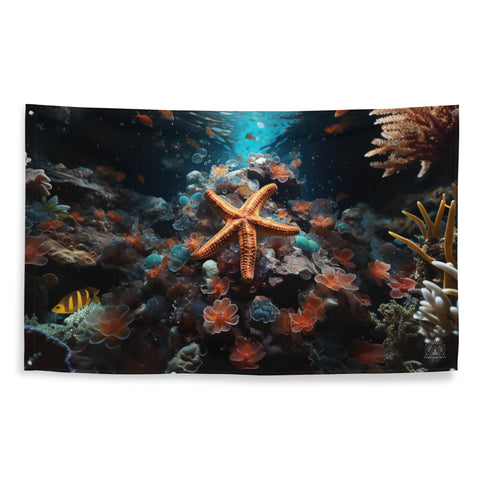 Starfish Spirit Animal Flag Wall Art