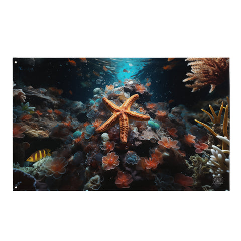Starfish Spirit Animal Flag Wall Art