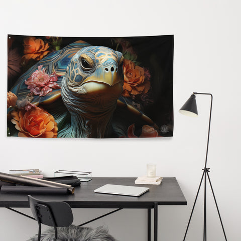 Tortoise Spirit Animal Flag Wall Art