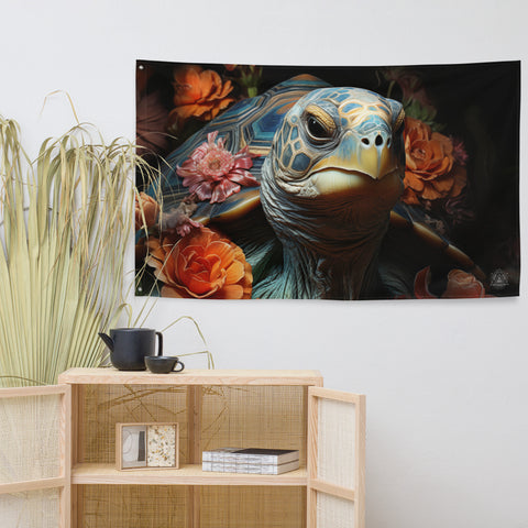 Tortoise Spirit Animal Flag Wall Art