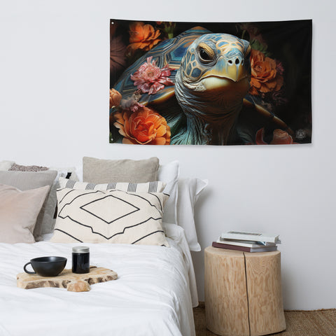 Tortoise Spirit Animal Flag Wall Art