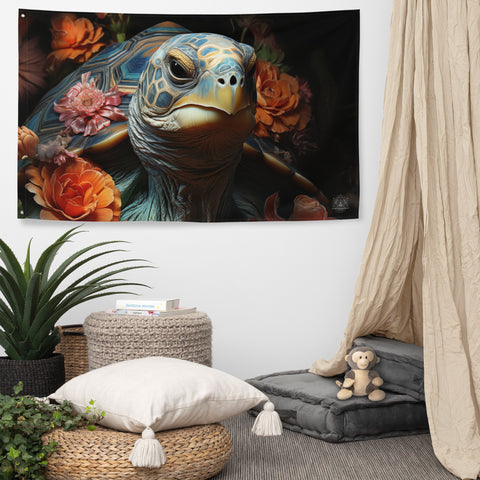 Tortoise Spirit Animal Flag Wall Art