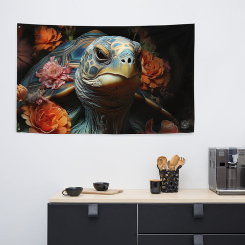 Tortoise Spirit Animal Flag Wall Art