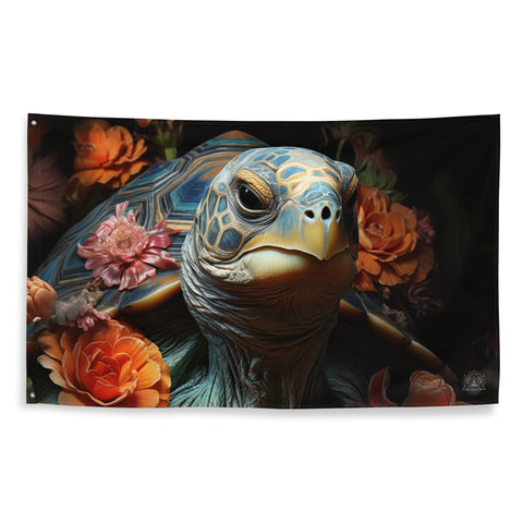 Tortoise Spirit Animal Flag Wall Art