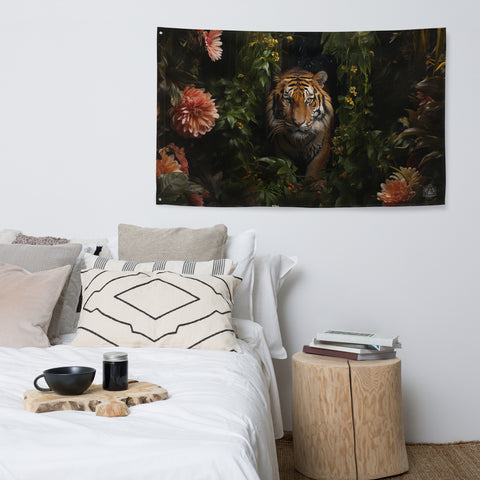 Tiger Spirit Animal Flag Wall Art