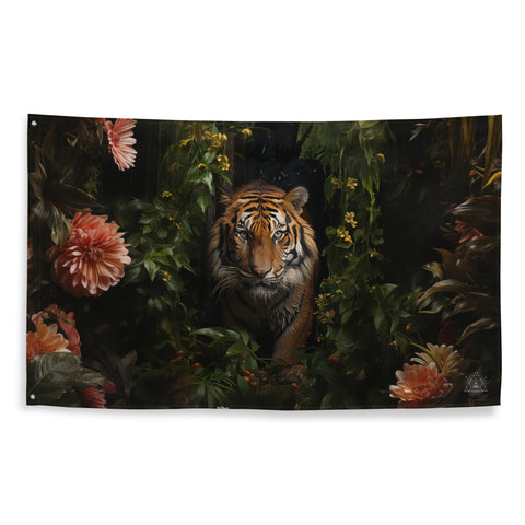 Tiger Spirit Animal Flag Wall Art
