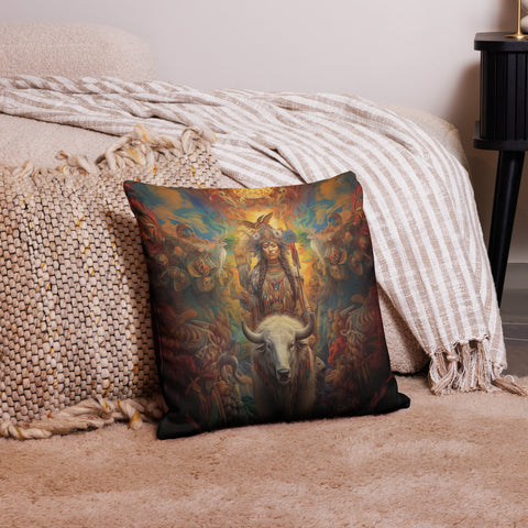 White Buffalo Calf Woman Goddess Cushion Covers