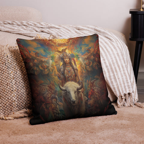 White Buffalo Calf Woman Goddess Cushion Covers