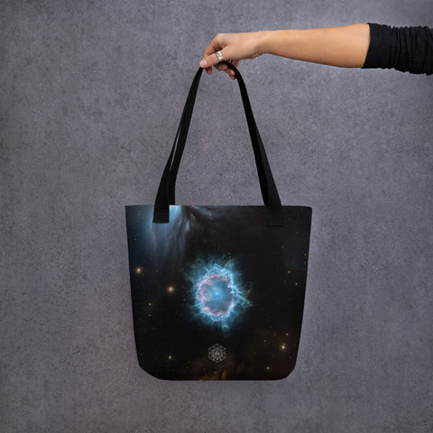 Blue Snowball Nebula Dreams Tote bag